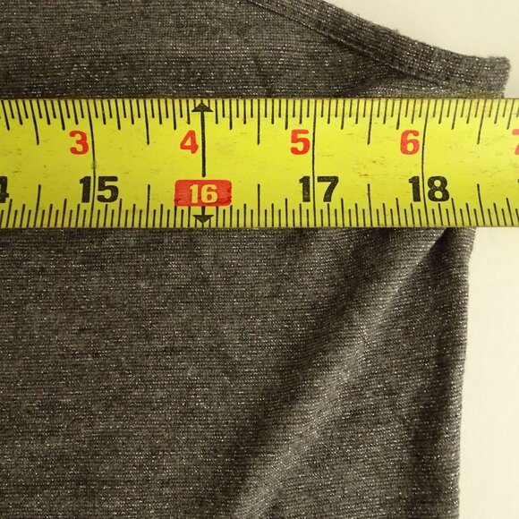 Old Navy Gray Silver Metallic Tank Top Women Size L Party Casual Stretch Fitted - Picture 6 of 8